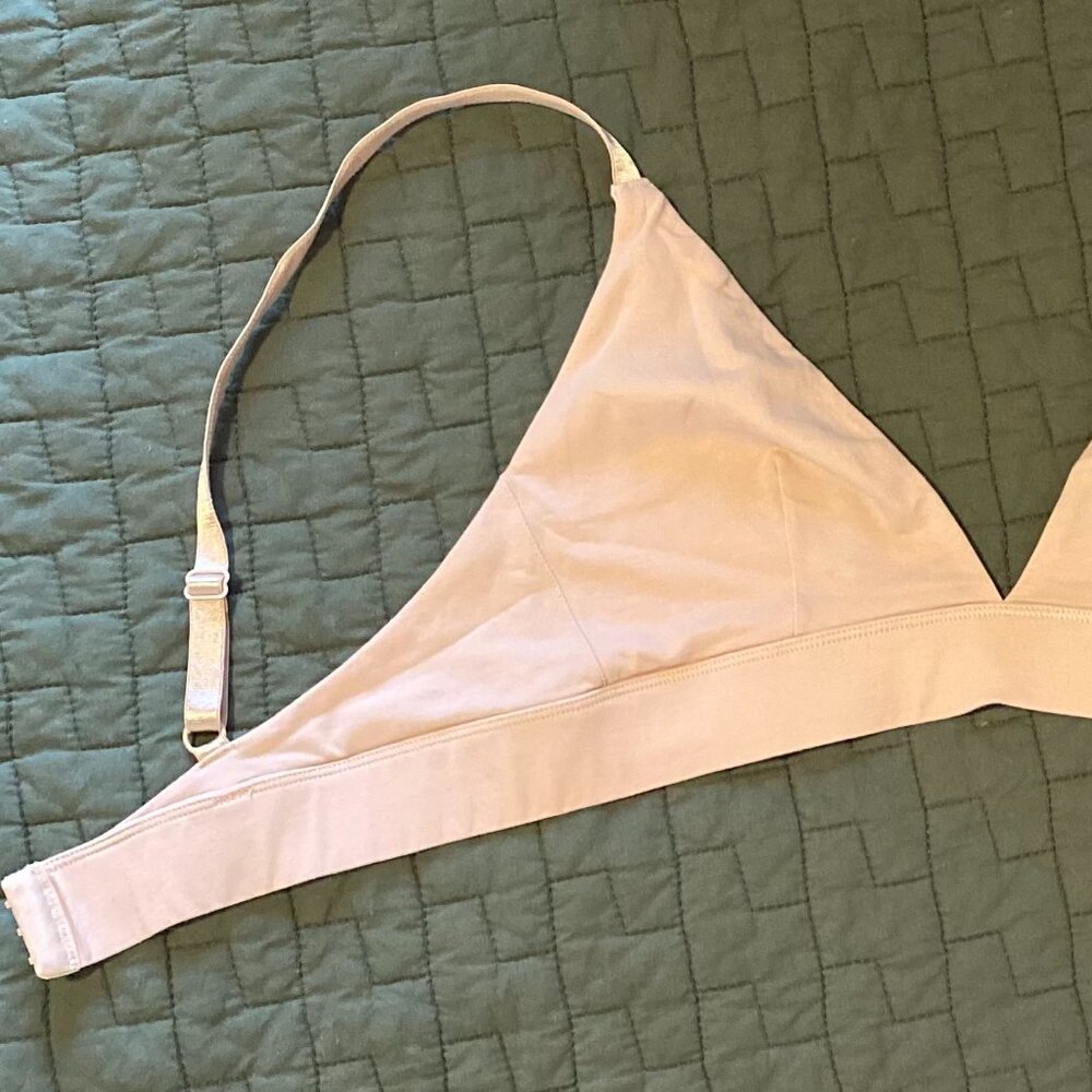 Organic Basics Triangle Bra – Tan | Size  Large